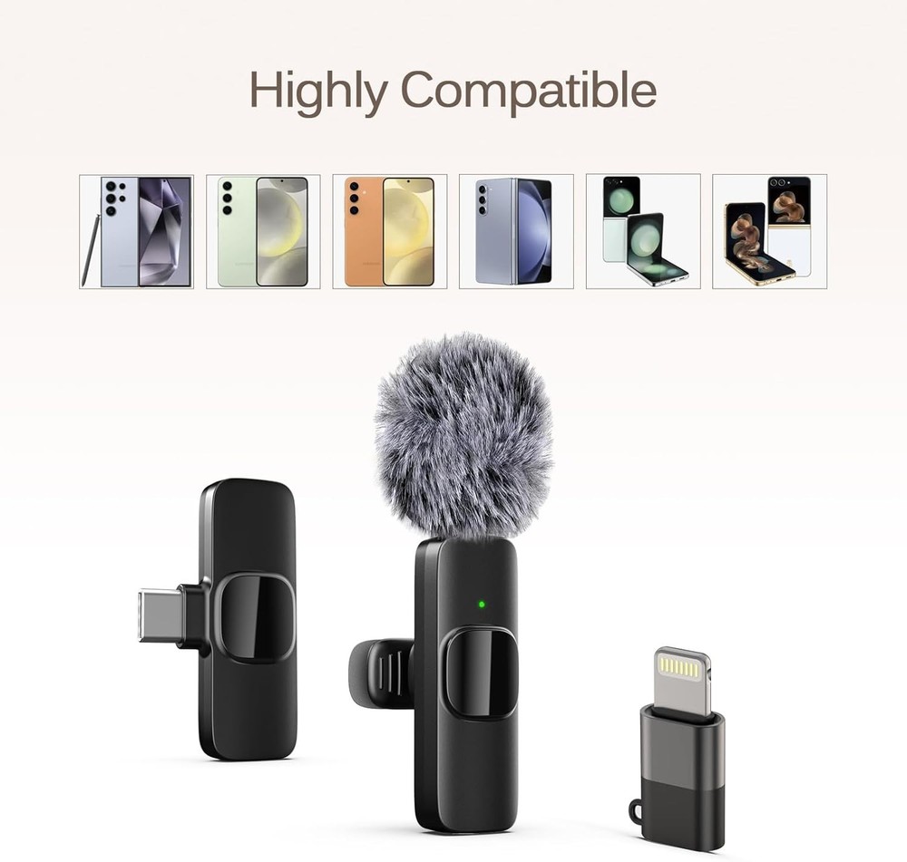 Omnidirectional Wireless Microphone for Video Recording with Plug & Play Feature