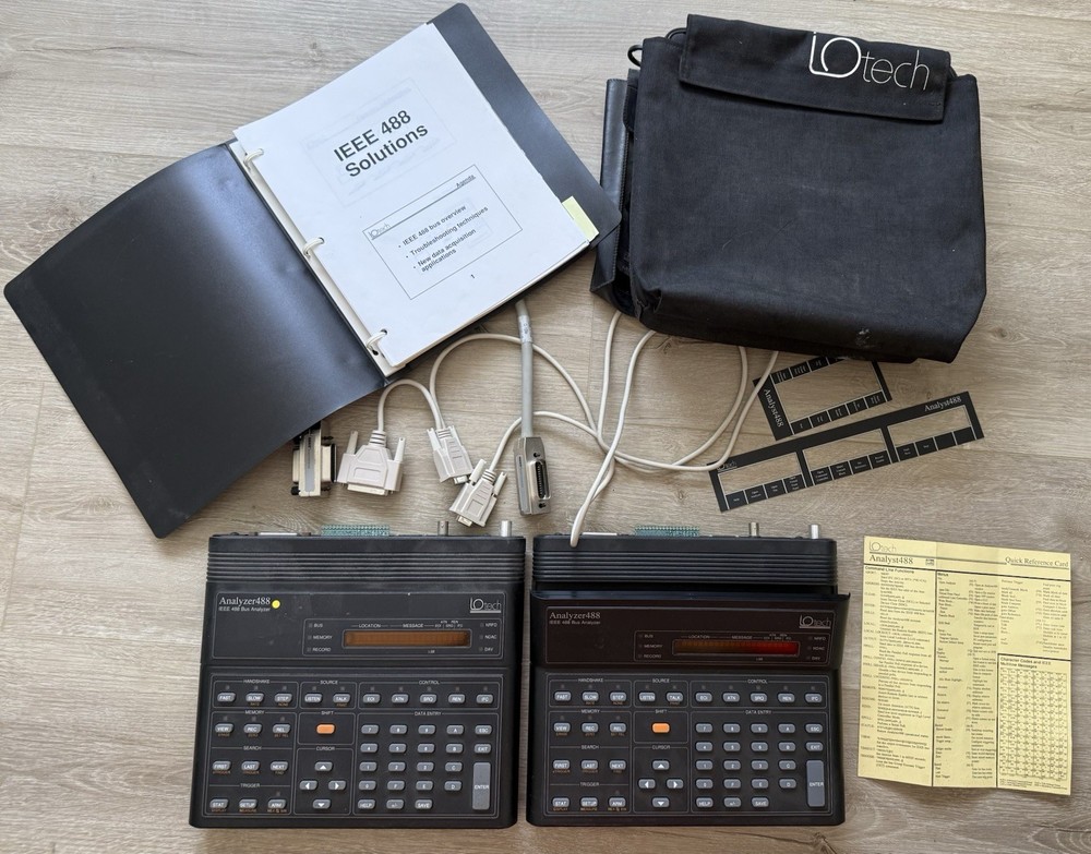 IOtech Analyzer 488 IEEE-488 GPIB Bus Analyzer Lot 2 + Cables Case