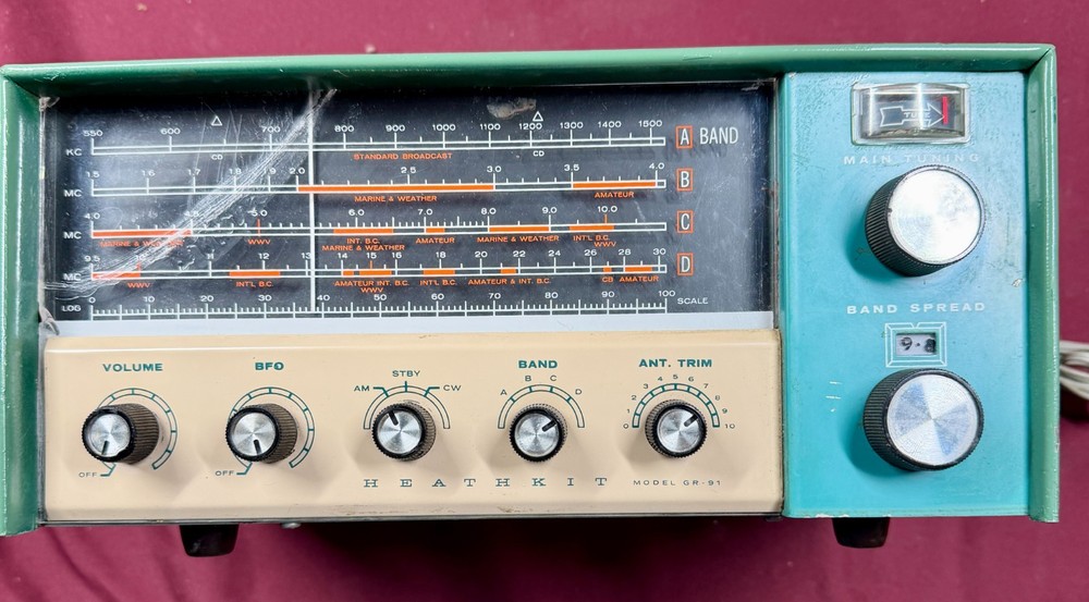 Heathkit GR-91 Receiver - working