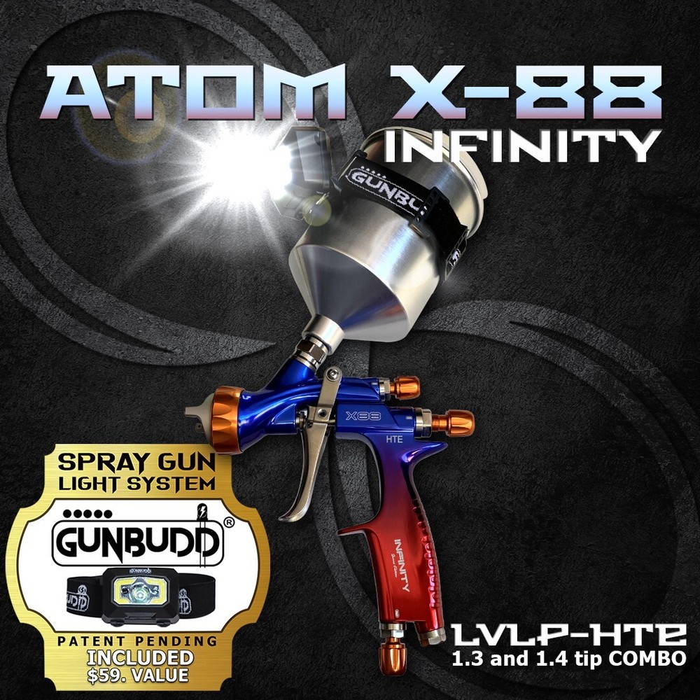ATOM X88 INFINITY Spray Gun 1.3 & 1.4 Tip Set – Car Paint Tool Like Devilbiss