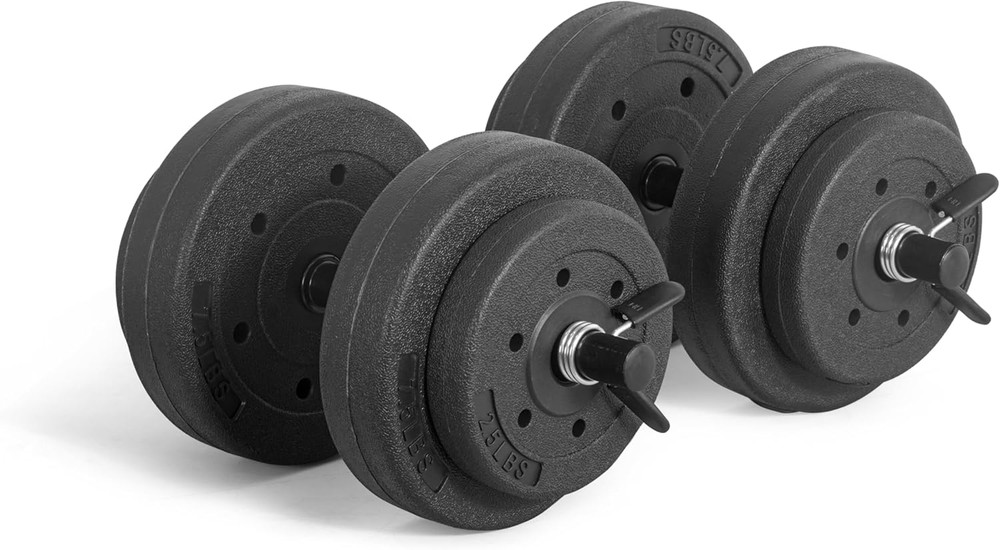 40-Pound Adjustable Cement Dumbbell Set – Versatile Weights for Home Gym Excelle