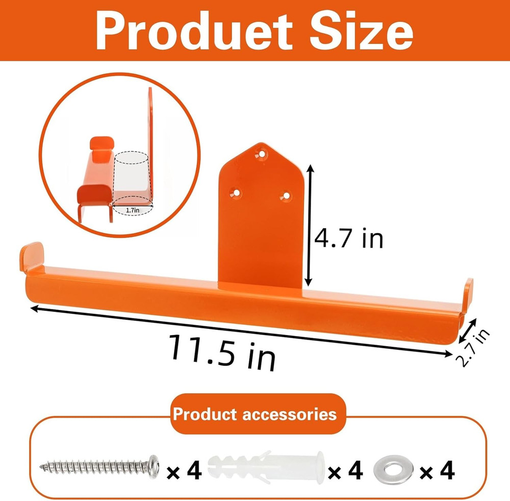 Heavy-Duty Backpack Blower Wall Mount Rack for Garage Organization