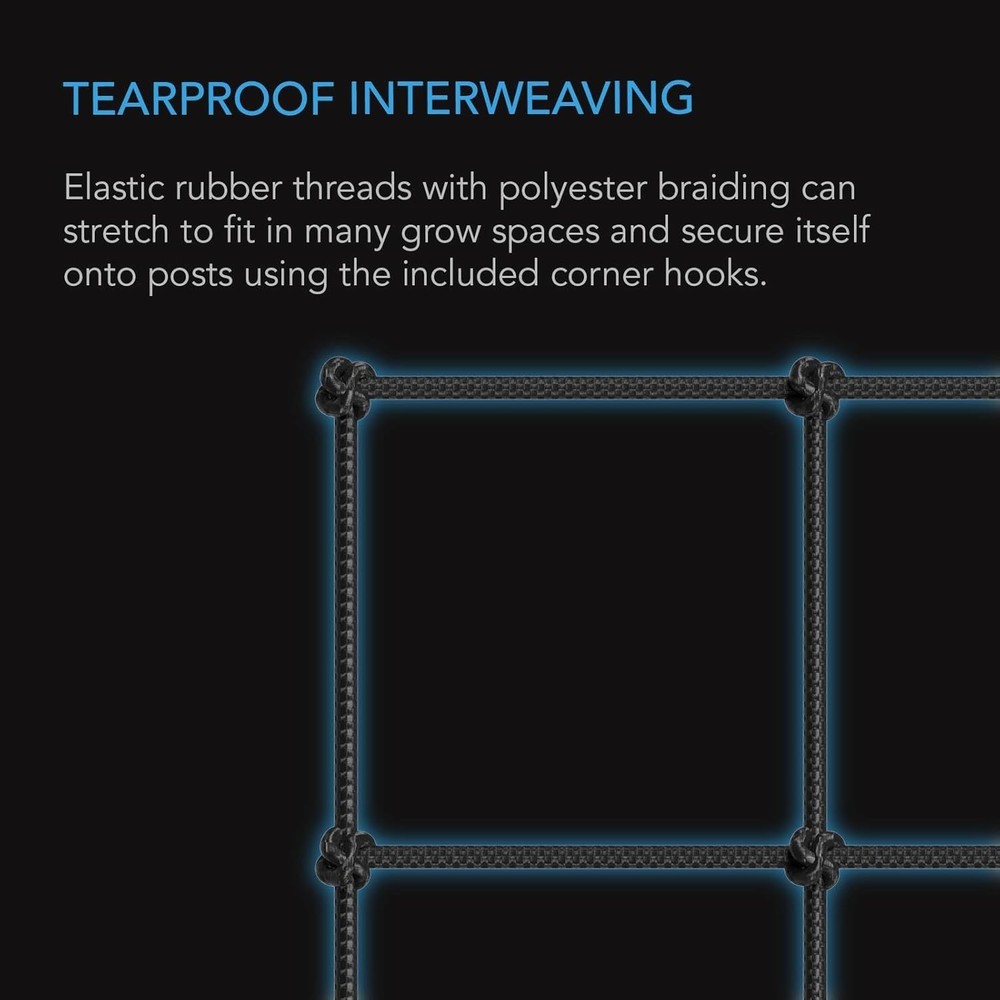 4x4 Compact Trellis Netting for Hydroponics - Strong Support for Fruits