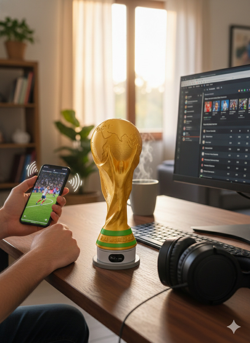 Life-Size FIFA World Cup Trophy Replica - 1:1 Scale Gold Edition - 14.5" Full Si