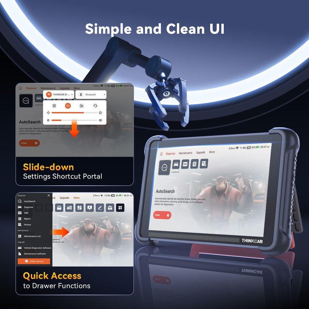 ThinkScan 689BT/689 Car Diagnostic Tool OBD2 Scanner Bidirectional ALL System