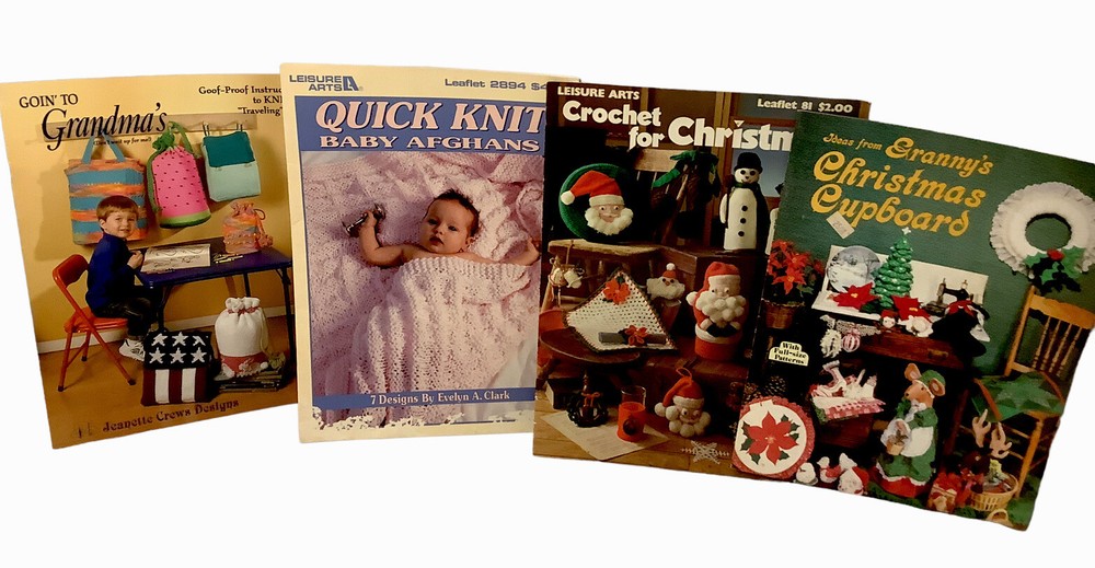 6 Knit And Crochet Patterns Books Various Designs