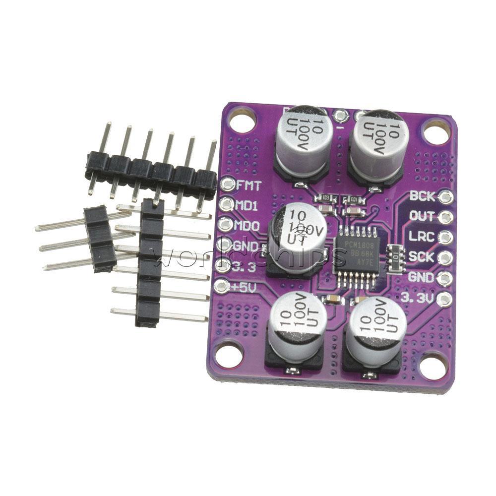 New 24Bit Amplifier PCM1808 Audio Stereo ADC Single-Ended Player Decoder Module