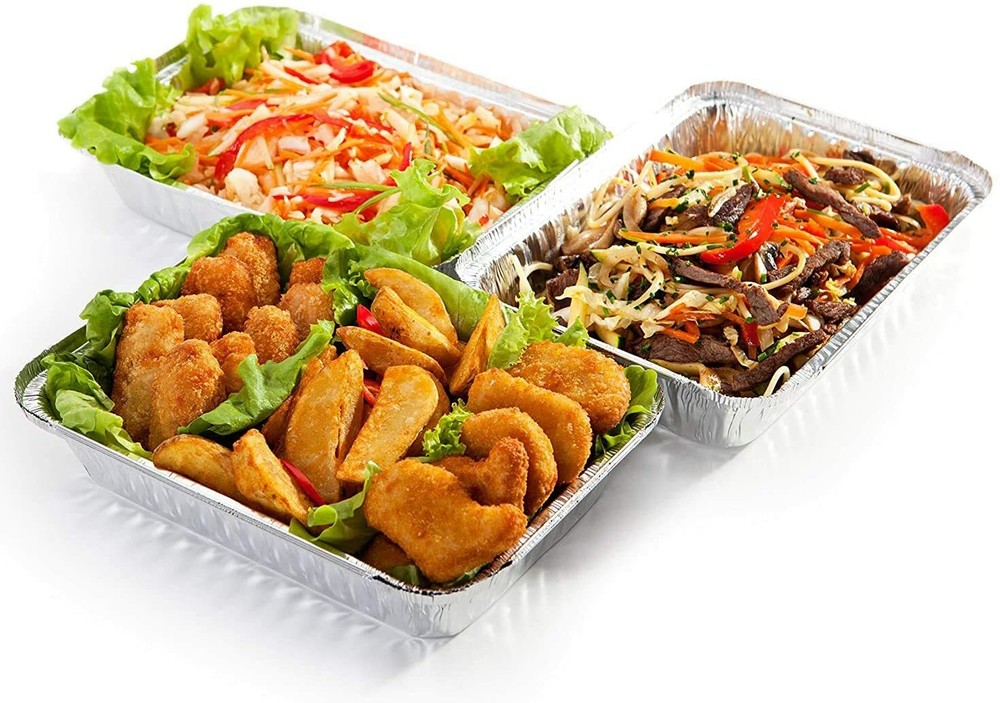 2.25 Lb Oblong Rectangular Aluminum Pans Takeout Containers - Cooking & Baking