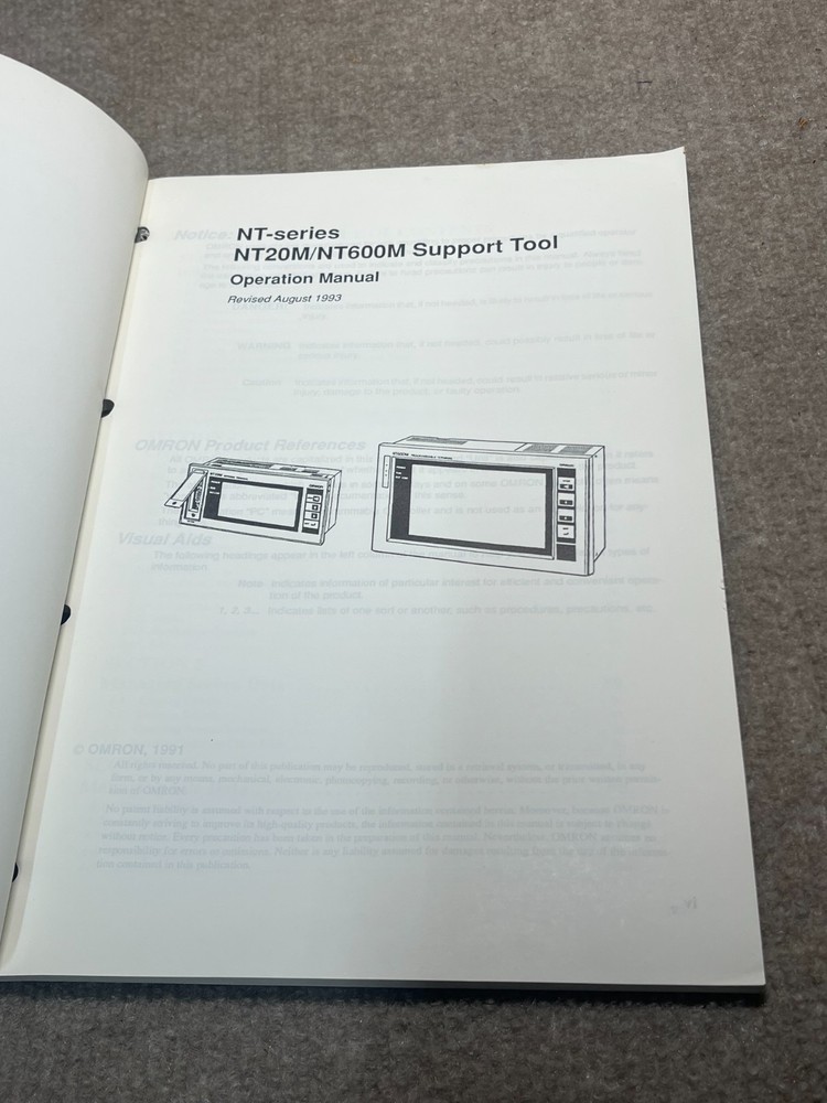 Omron NT6-Series NT20M/NT600M Support Tool Operation Manual