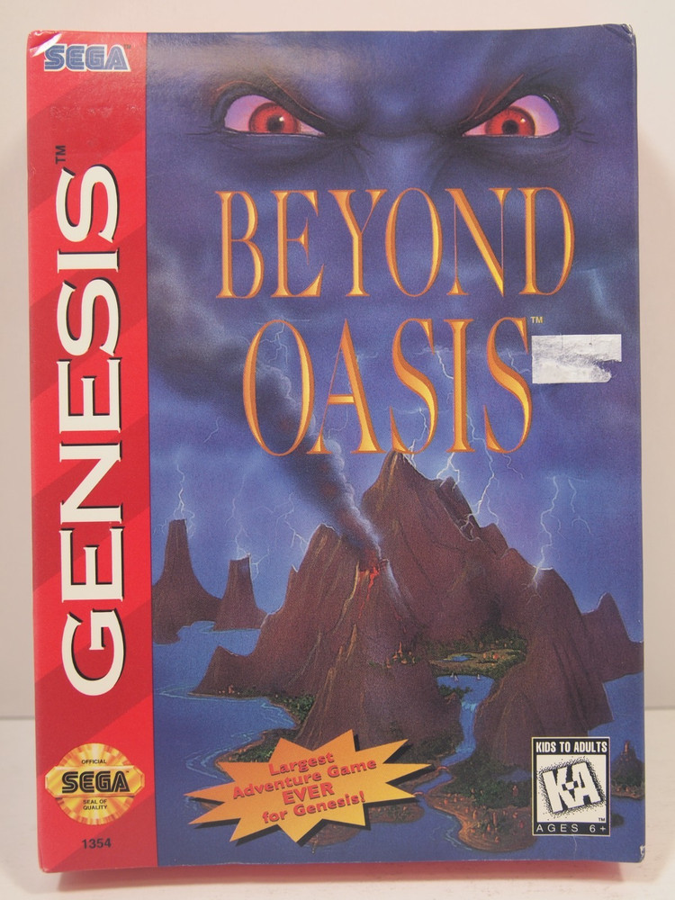 Beyond Oasis (SEGA Genesis) Authentic Cardboard BOX ONLY