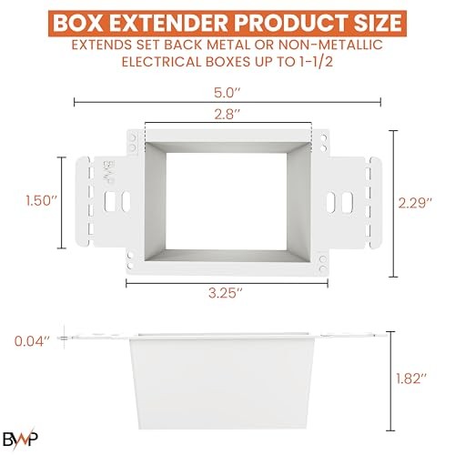 Pack Electrical Outlet Box Extender 1 Gang - Electrical Box Extender with 4 2