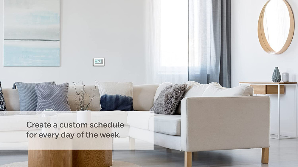 RTH7560E 7-Day Flexible Programmable Thermostat-Extra-Large Backlit Display, Whi