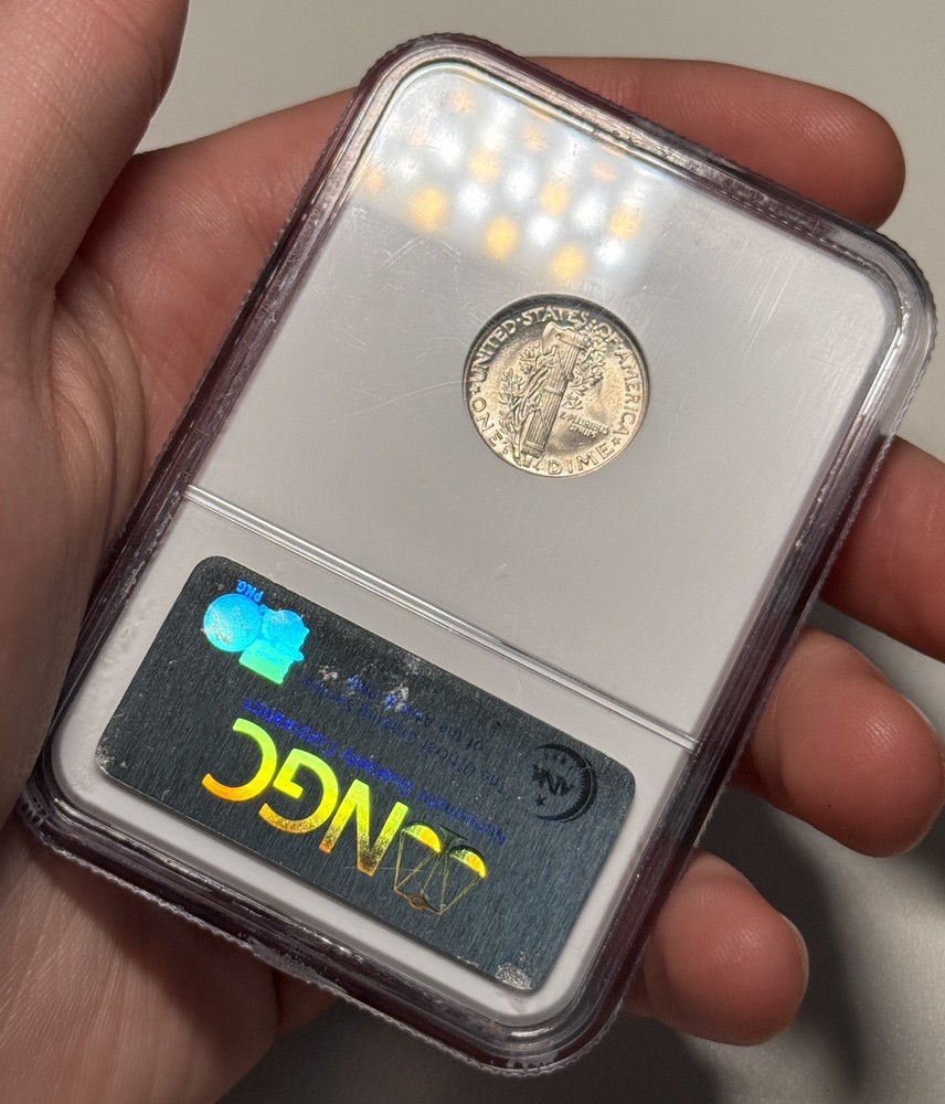 1941-D Mercury Dime NGC MS65FB Blast White Gem BU