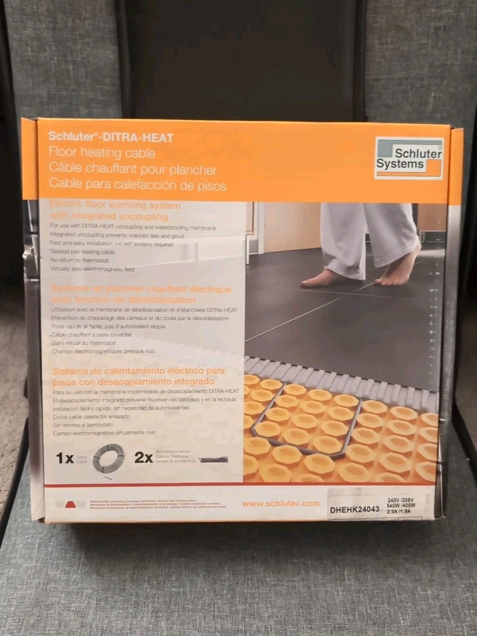 Schluter Ditra-Heat Cable 240V - 141 ft. (42.6 SqFt) DHEHK24043