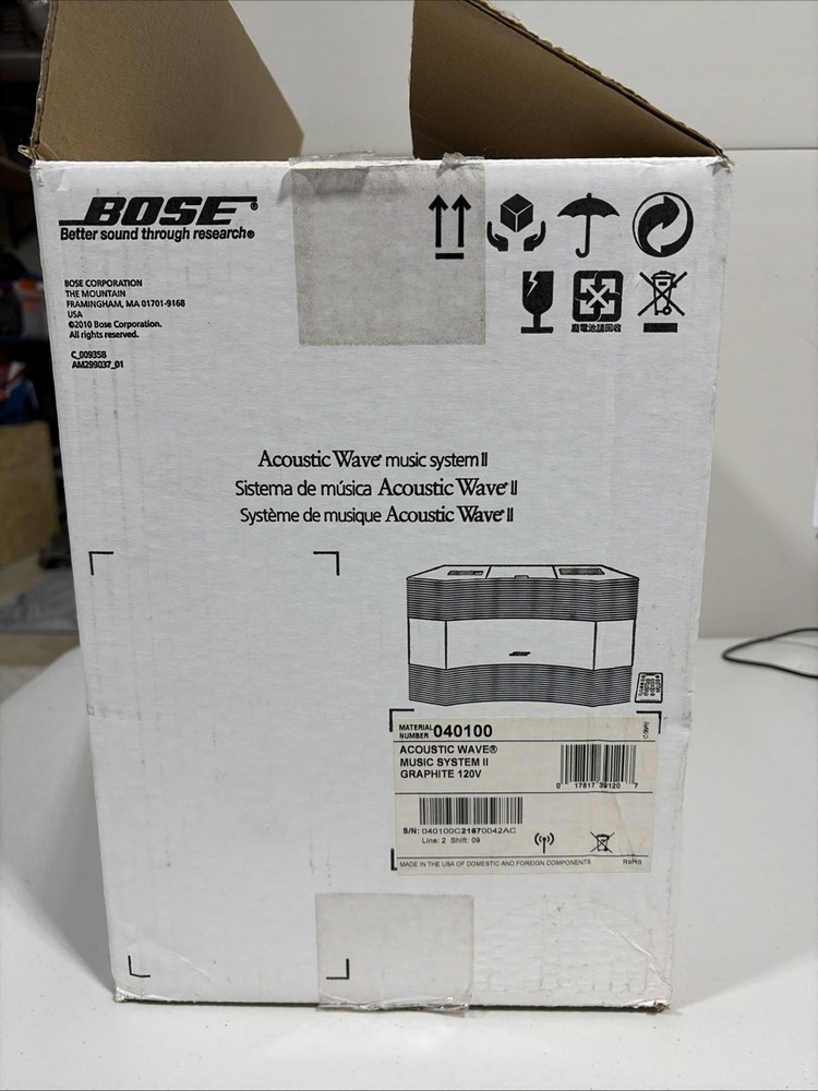 Bose Acoustic Wave Music System II Graphite- Box Only!!