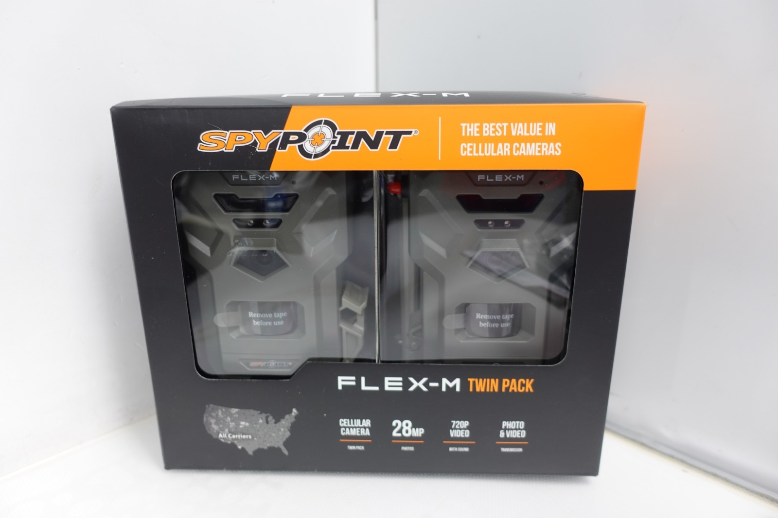 SPYPOINT Flex-M Twin Pack Cellular Trail Camera with GPS, Night Vision, Dual-Sim