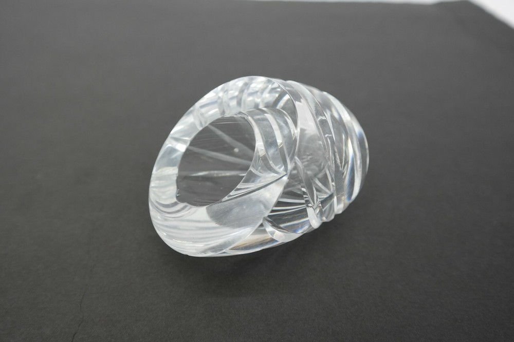 Crystal Half Egg Shaped Paperweight  Candle Holder   MT