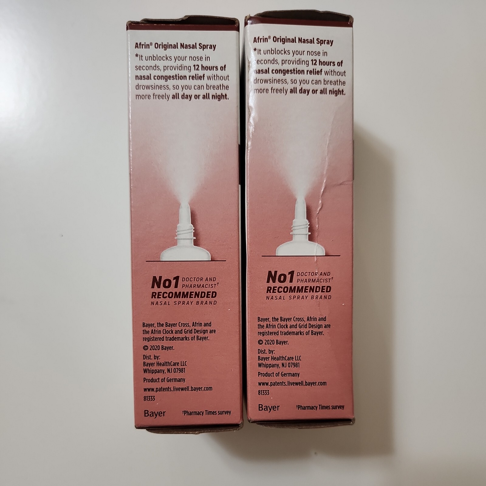 Afrin Original Nasal Spray Max Strength 1oz x2 Exp 2026+