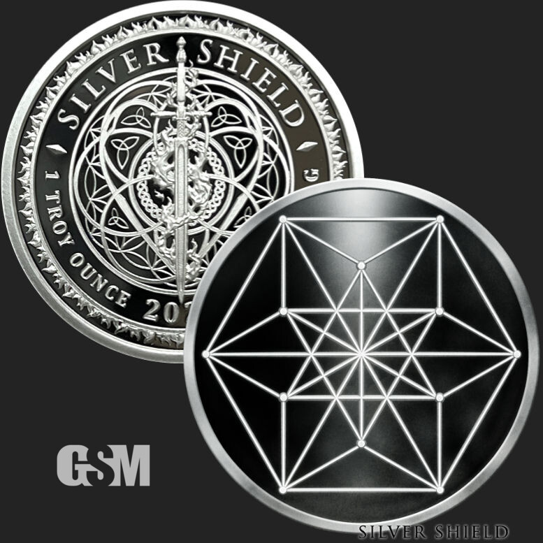 2021 1 OZ Vector Equilibrium Proof "In-Hand" Silver Shield .999 Silver Round