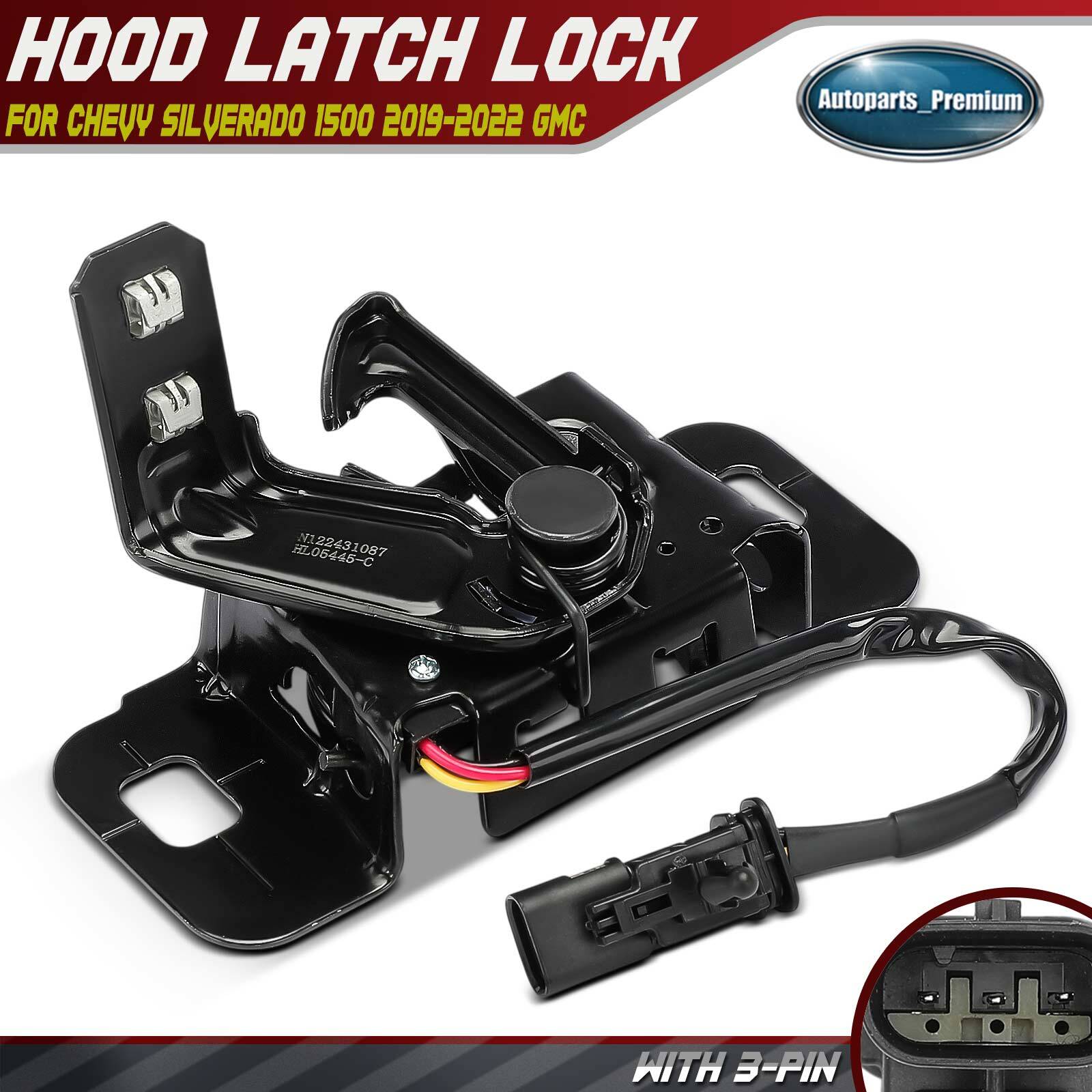 Front Side Hood Latch Lock for Chevy Silverado 1500 2019-2022 GMC Sierra 1500