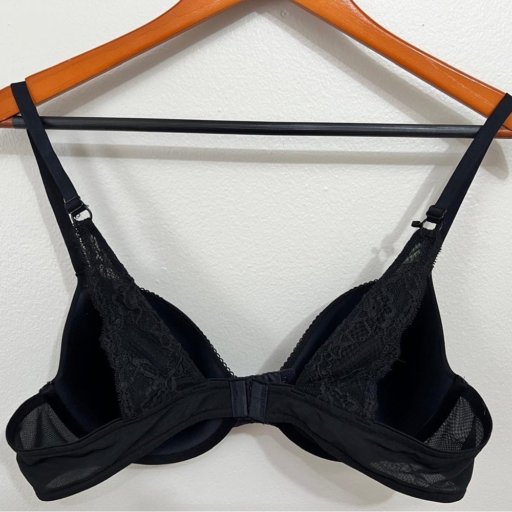 Calvin Klein Midnight Black Lace Accent Bra