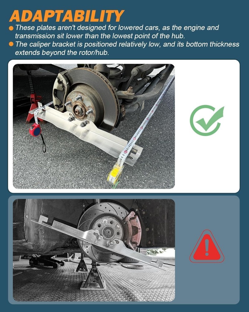 Heavy Duty Toe Alignment Tool Plates, Upgrade Stainless Steel Wheel Alignment...
