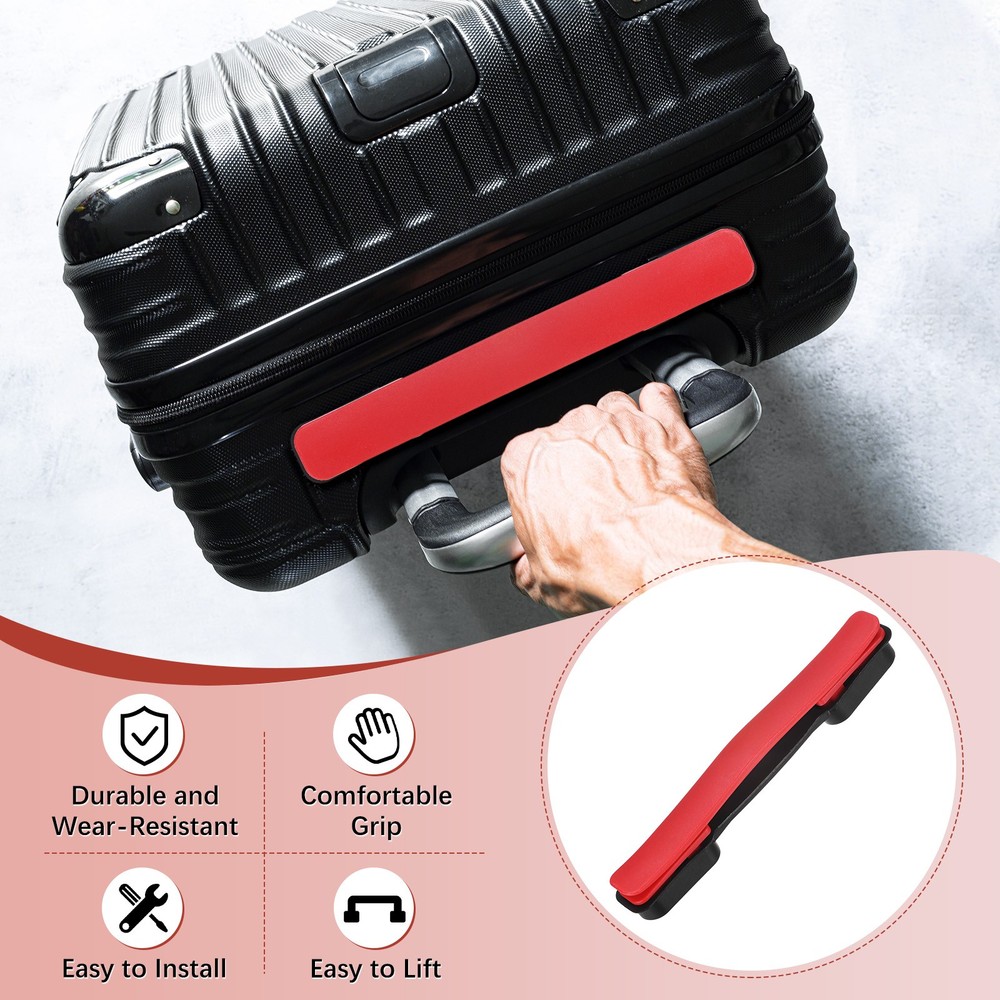 2PCS Luggage Replacement Handle for Suitcase - [Bright Red-8.5IN]