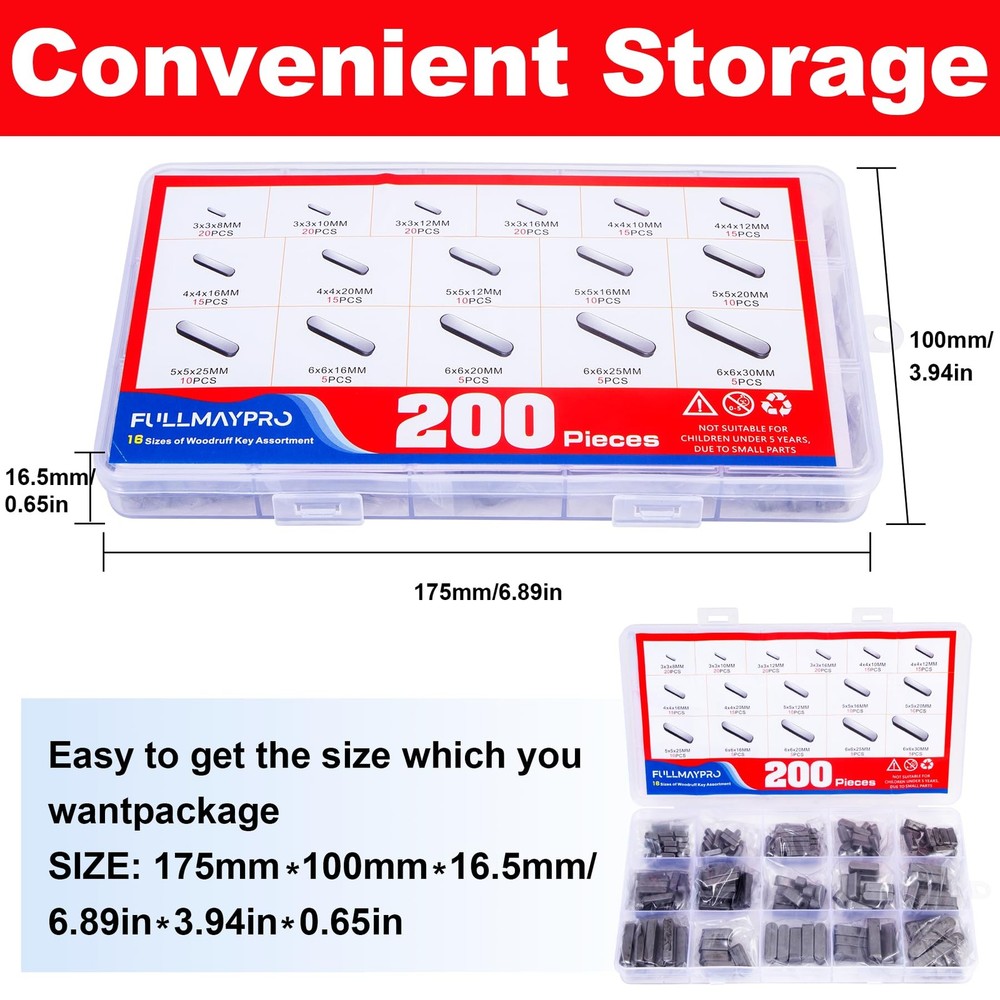 FullMayPro 200PCS Round Ended Feather Key, Key Kit-200PCS