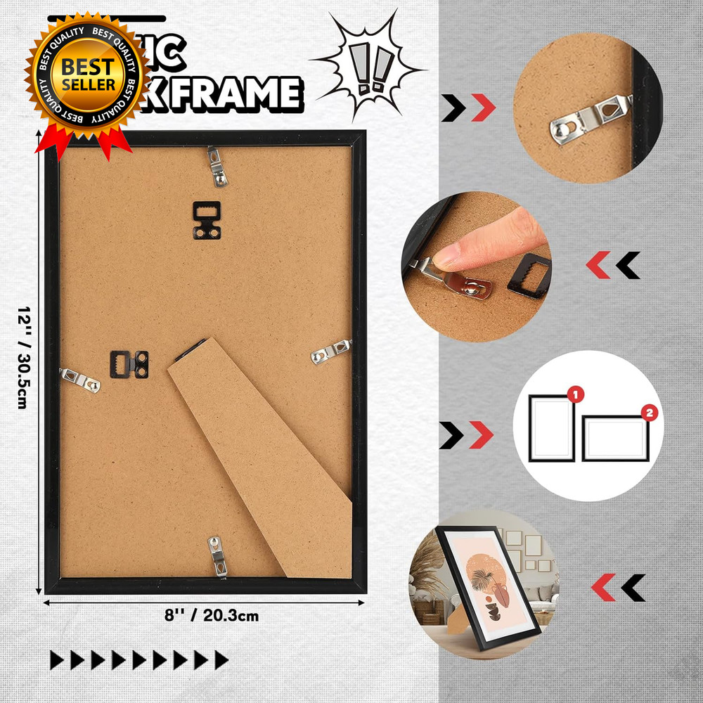 8 Pack Comic Book Frame UV Protection Comic Picture Magazine Frames Fits Current