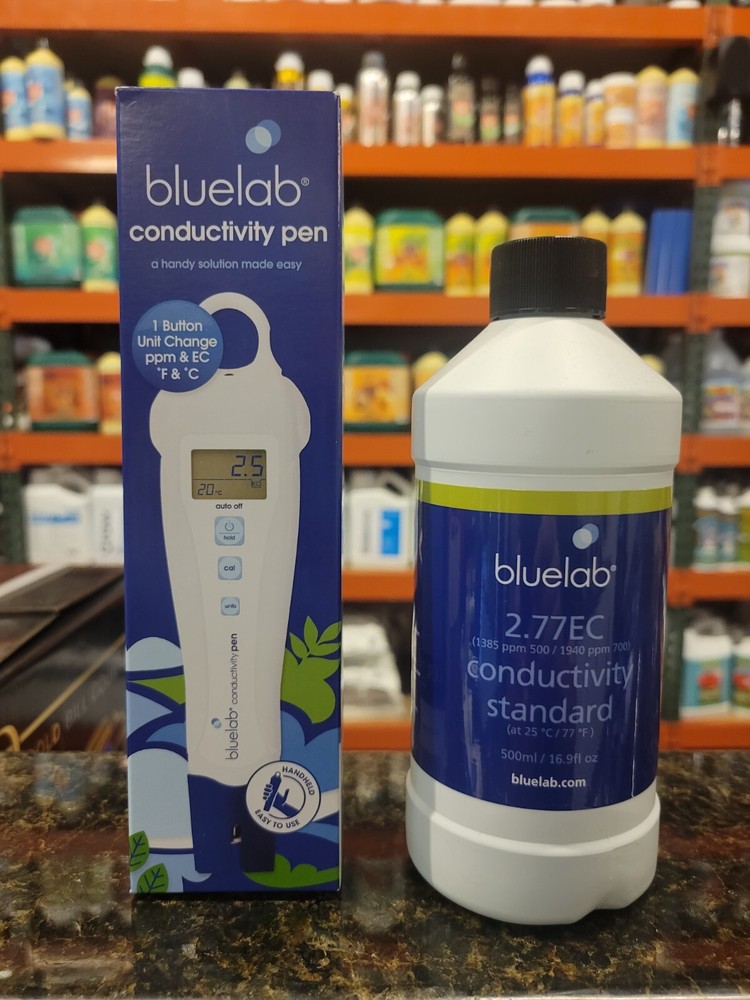 Bluelab Combo Digital Conductivity PPM Pen & 500ml 2.77 EC Conductivity Solution