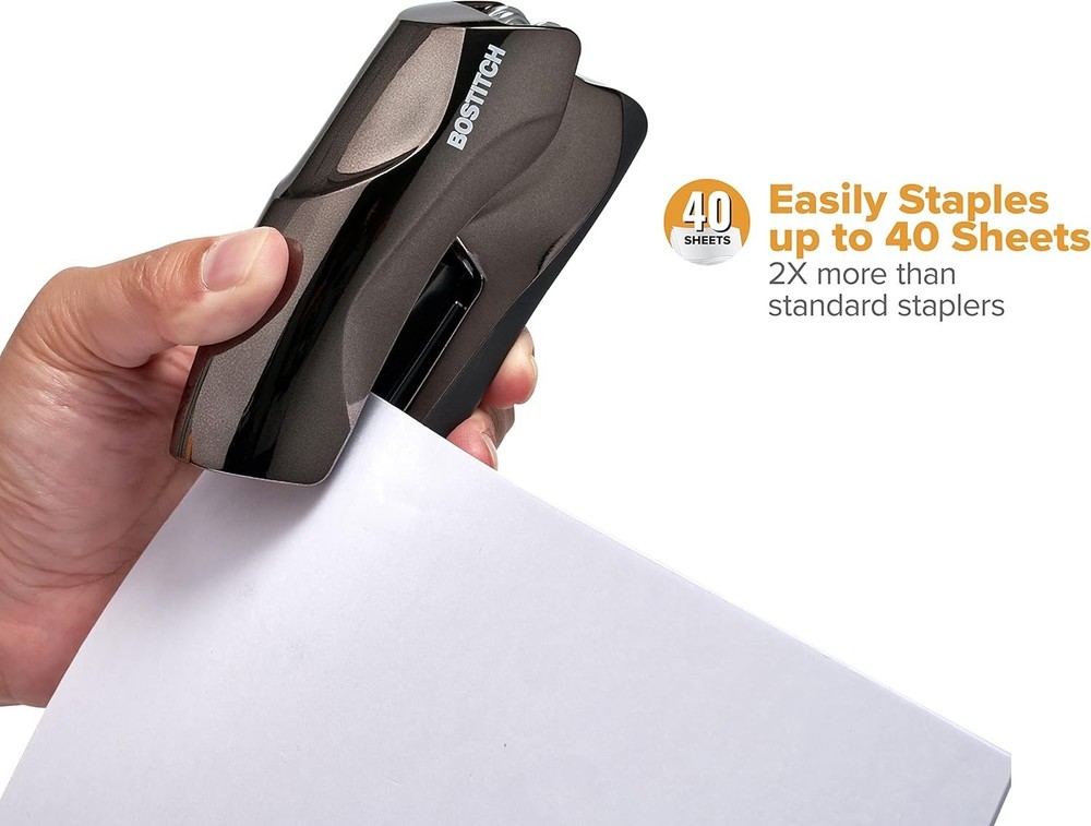 High-Capacity Compact Stapler with Flat Clinch, Perfect for Office or Classroom