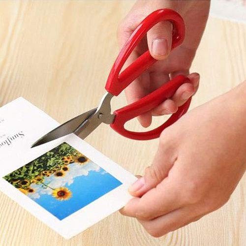 Hometeq 6" Scissors MultiPurpose Stainless Steel Sharp Scissors with Red Hand...