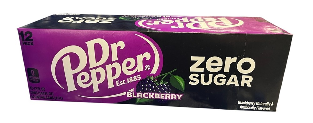 Dr Pepper Zero Sugar Blackberry Soda 12 pack