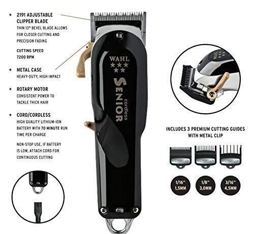 Wahl 8504-400 Professional 5-star Series Senior Cordless Clipper New Free Ship