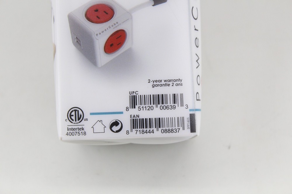 ALLOCACOC POWERCUBE EXTENDED USB 4 OUTLETS NEW