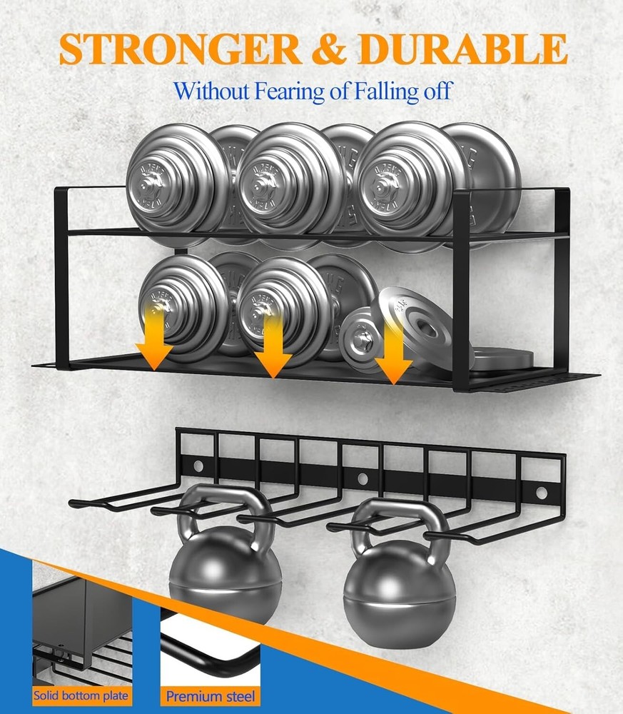 2 Pack Power Tool Organizer Wall Mount Tool Storage Garage Rack 8 Drill Holder