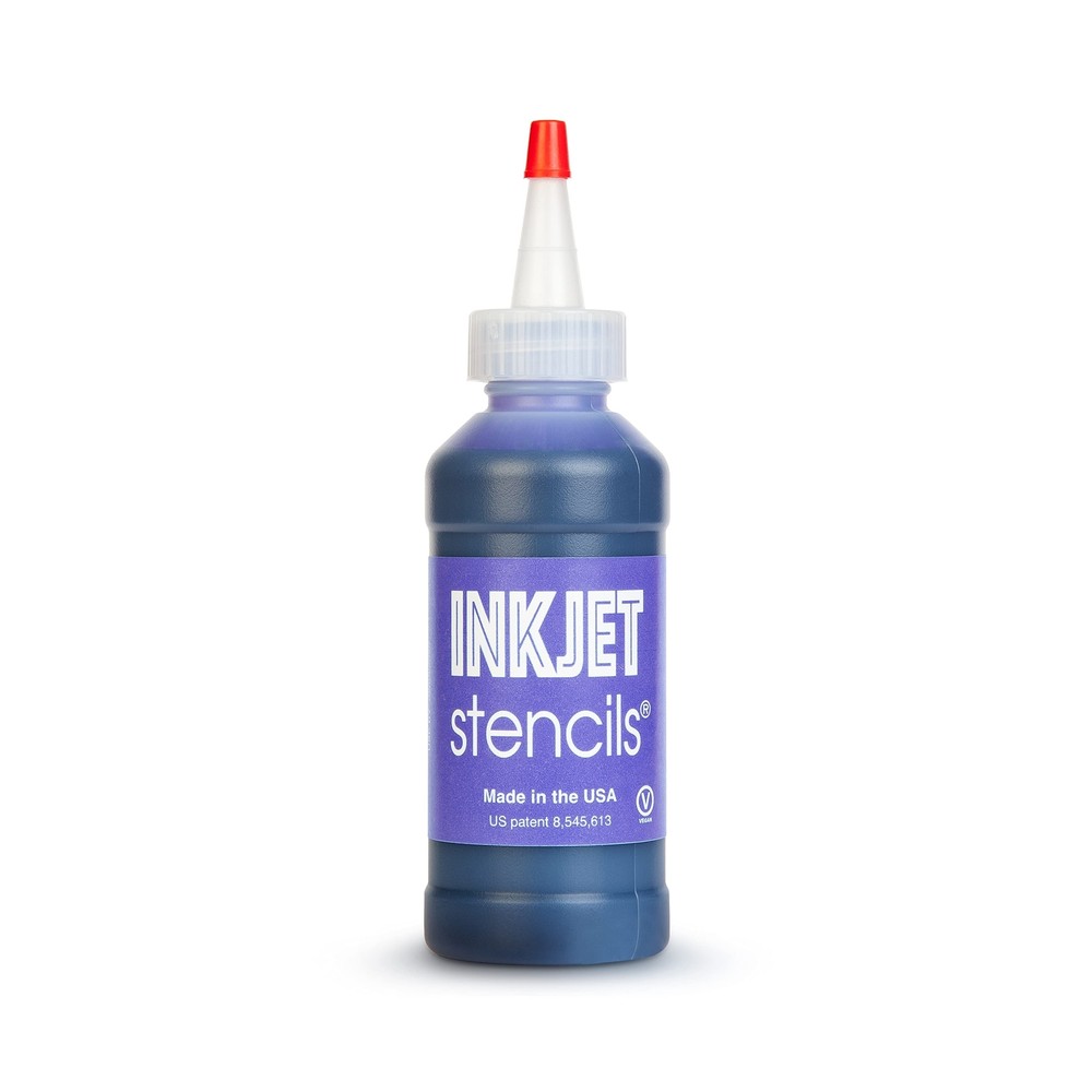 Refill Stencil Ink Compatible for Stencils Printer Ink (Violet, 4-Oz Bottle)