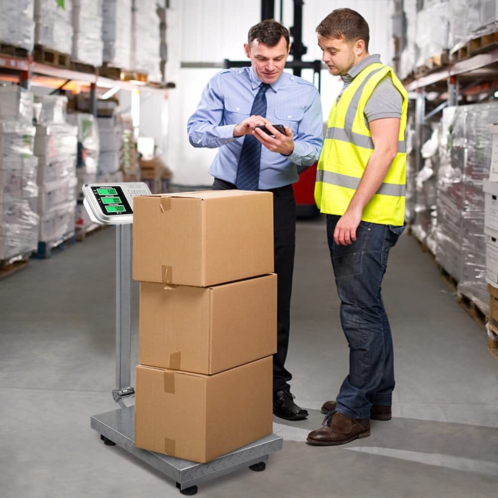 660 lbs / 0.1 Computing Digital Floor Platform Scale Shipping Postal Scale Grey