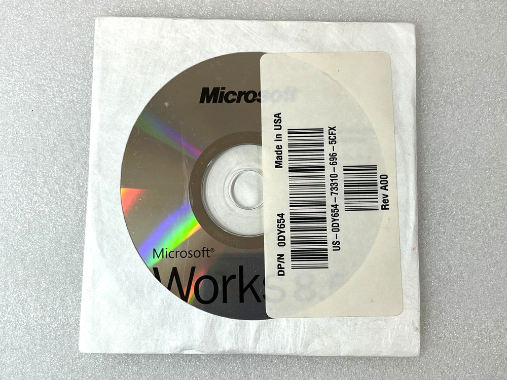 DELL MICROSOFT WORKS 8.5 CD SOFTWARE - BRAND NEW