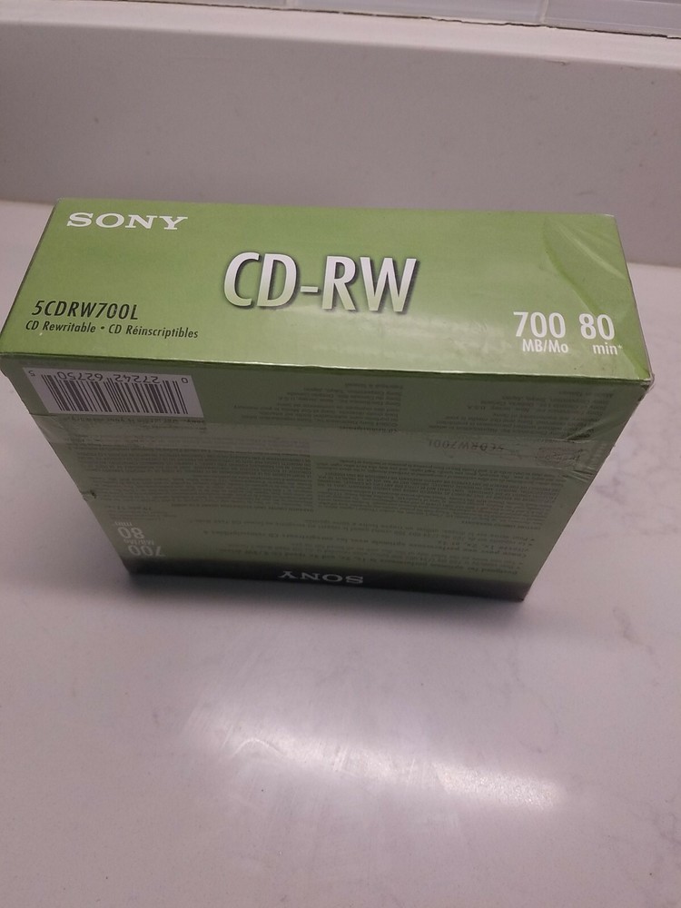 SONY CD-RW80 5-Pack New Sealed