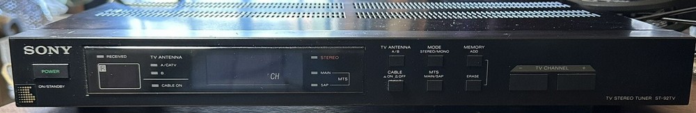Sony Model ST-92TV Stereo Tuner Good Working Condition