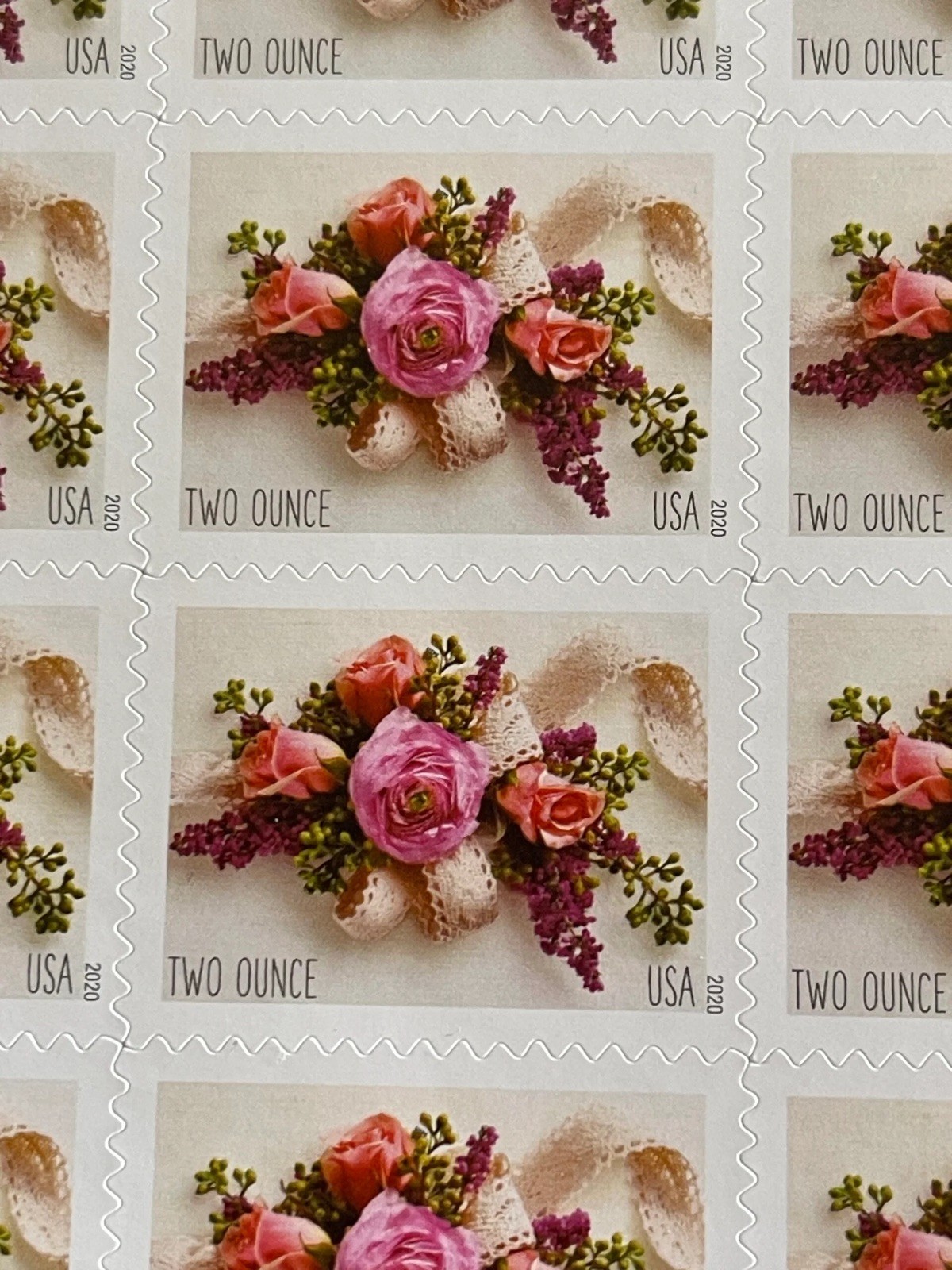USPS Garden Corsage Invitation Stamps Two Ounce