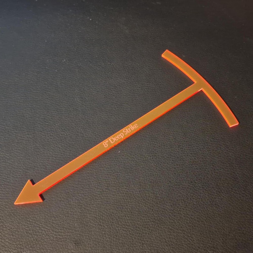 8in Deep Strike Marker – Compatible with 11th Edition – Acrylic Wargaming Tool