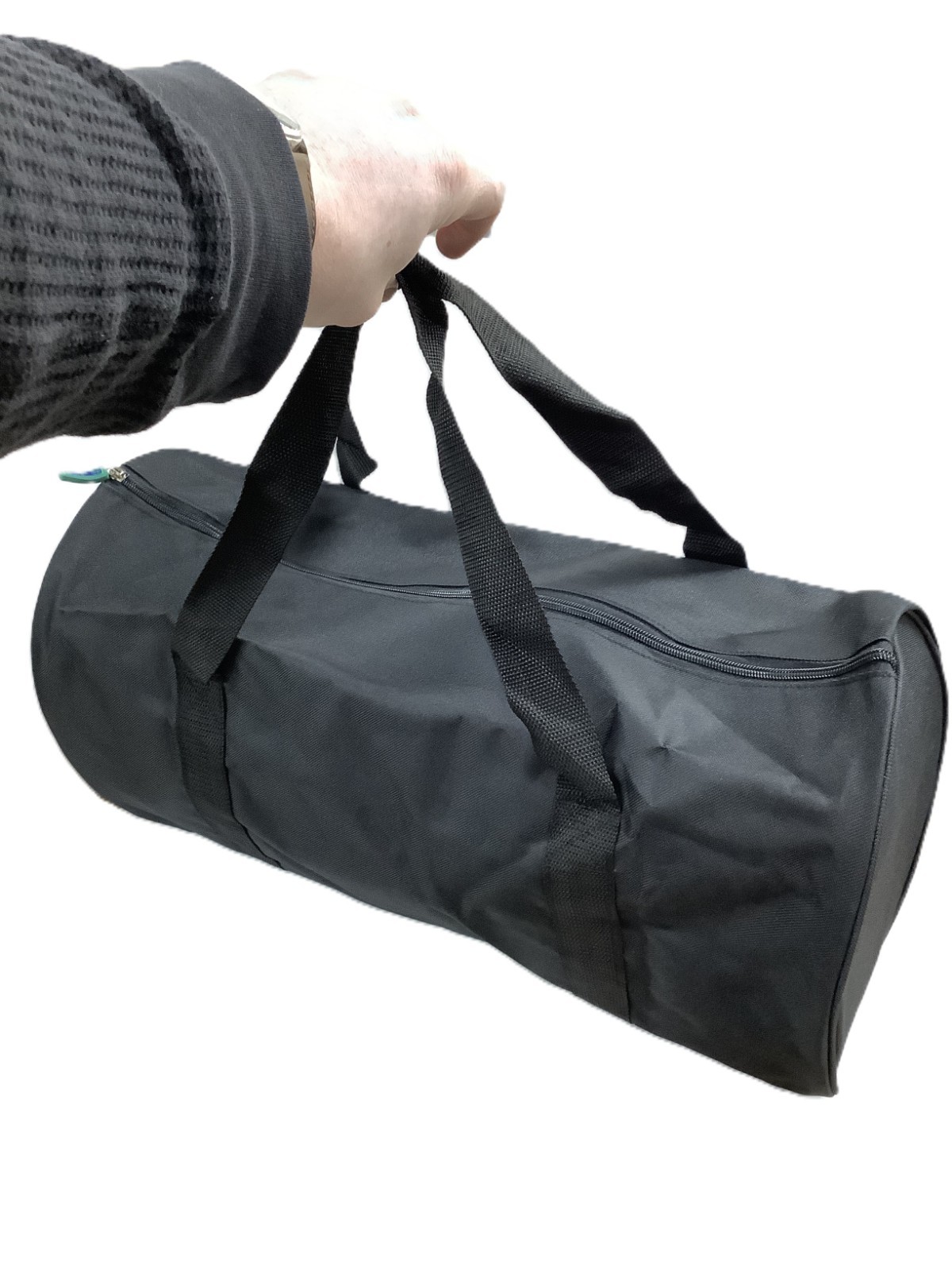 black duffel bag
