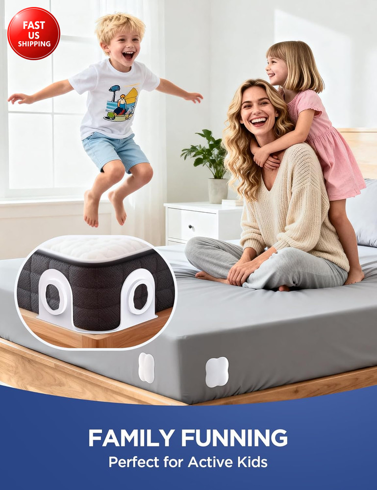 Sheet Holders Lock Bed Sheet Grippers - Fitted Sheet Holder for Corners Keep She