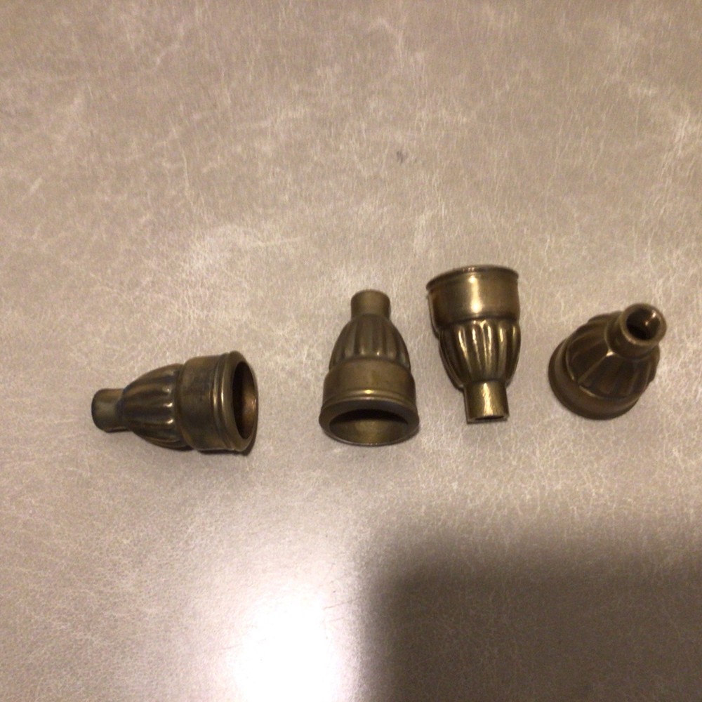 4 Cast Brass Chandelier /Candlestick Ends ￼