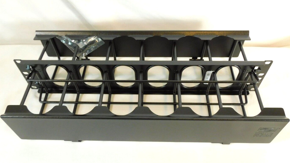 Ring Panel Cable Manager Hubbell HC219CC3N NextFrame Hinged Covers - EXCELLENT