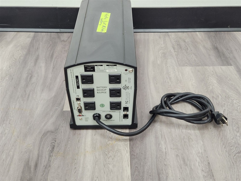 ⭐️⭐️⭐️⭐️⭐️ Minuteman PRO1100E Line Interactive Rack Tower Working Needs Battery