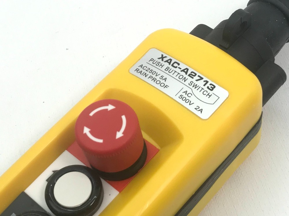 Crane Chain Hoist Push Button Switch Lifting Controller With Emergency Stop