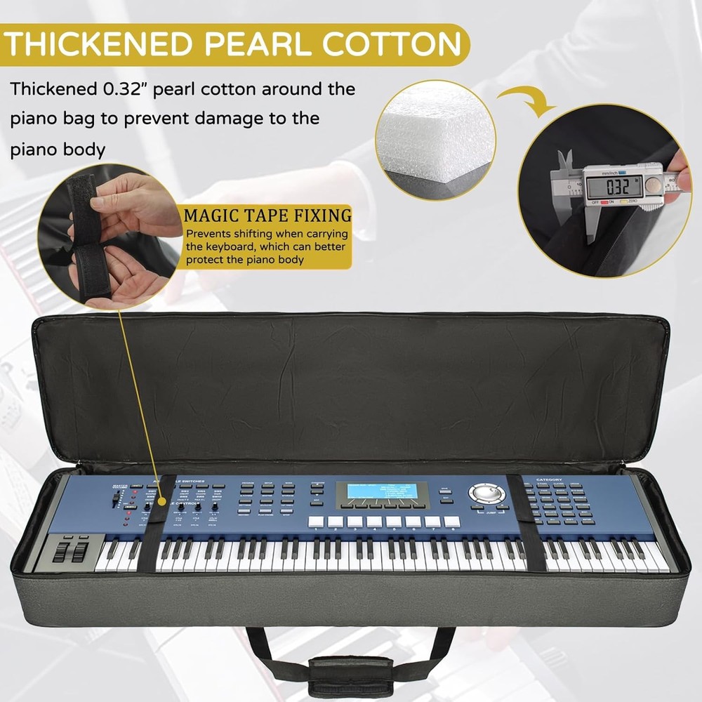 88-Note Keyboard Gig Bag Padded AKOZLIN